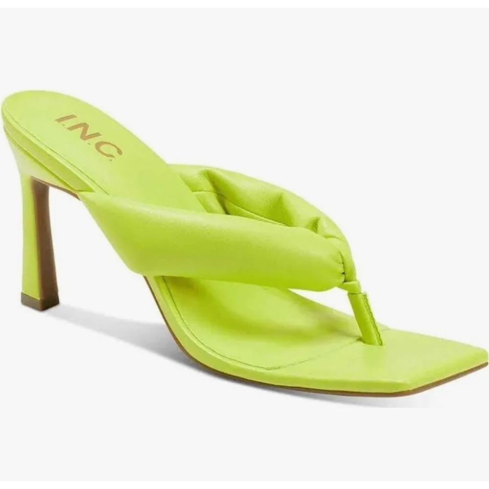 INC International Concepts Sageep Neon Lime Green Heels Womens 6.5 M 10015358100